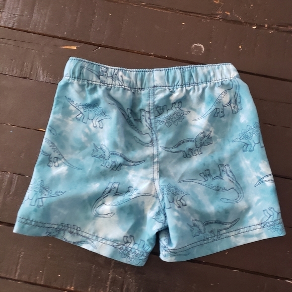 Old Navy Baby Boy 12-18 Months Blue Tie Dye Dinosaur Print Swim Trunks - Picture 2 of 4